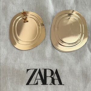 Zara Metallic Gold Earrings